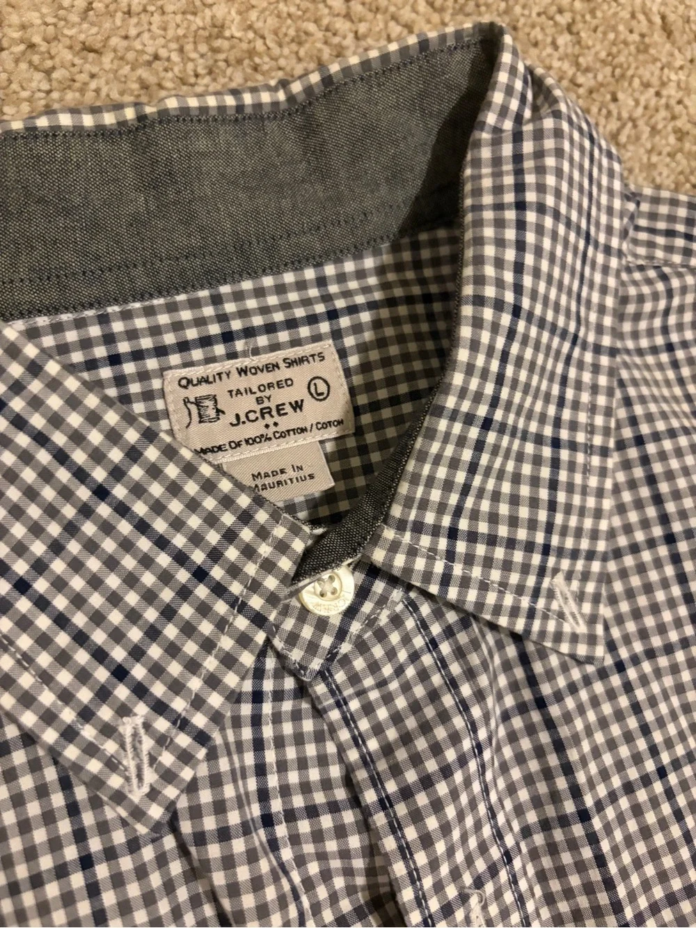 J. Crew Light Blue Band-Collar Shirt